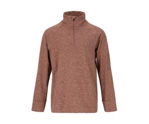 Langarmshirt ZIGZAG "Lopez", Jungen, Gr. 152, braun (kastanie), 88% Polyester, 12% Elasthan, unifarben, normal, Shirts Langarmshirt, mit kuscheligem Komfort (21390329-152) kastanie