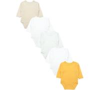 Langarmwickelbody TUPTAM "Wickelbody Baby Langarm Wickelbody 5er Pack", Jungen, Gr. 74, N-Gr, grau (grau_gelb_beige_weiß), Obermaterial: 100% Baumwolle CO., Bodys (41320716-74) grau_gelb_beige_weiß