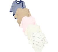 Langarmwickelbody TUPTAM "Wickelbody Unisex Baby Wickelbody Langarm 5er Set", Jungen, Gr. 74, N-Gr, braun (streifen_braun_beige_animals), Obermaterial: 100% Baumwolle CO., Bodys (32902357-74) streifen