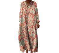 Lange Abendkleider, Monatsabrechnungen Anzeigen, Strandkleid Lang Maxikleider V Ausschnitt Sommerkleider Leicht Und Luftig Boho Kleid Elegante Midikleid Freizeitkleid, Wickelkleid Damen Elegant