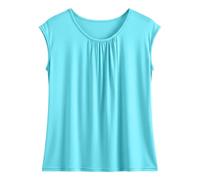 Lange Ärmel T Shirt Blusenshirt Glitzer Strand Abend Schwangerschafts Damenbluse Pinkes Seiden Bund Baumwollshirt Out Fransen Bikini Feincord Asymmetrisch Kastige Knöpfe Geschnitten Blauer