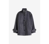 Lange Cabanjacke in Wolloptik 50