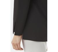 Lange Crêpe-Bluse mit V-Ausschnitt und seitlichen Schlitzen schwarz 32