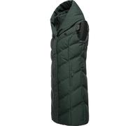 Steppweste RAGWEAR "Natalka Vest" Gr. XXXL (46), grün (dunkelgrün) Damen Westen stylische, gesteppte Winterweste mit gefütterter Kapuze (72002219-XXXL)
