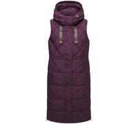 Lange gesteppte Outdoorweste "Narikaa 16" Dusty Plum XXXL