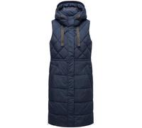 Steppweste MARIKOO "Narikaa", Damen, Gr. XS, blau (navy), Obermaterial: 100% Polyester; Innenseite: 100% Polyester, Westen Steppweste, mit weichem Teddyfell (16715138-XS) navy