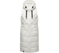 Lange gesteppte Outdoorweste "Narikaa 16" Off White XXXL