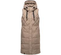 Lange gesteppte Outdoorweste "Narikaa 16" Taupe Grey XS