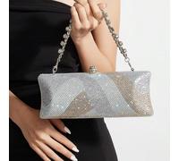 Lange glänzende Pailletten-Handtasche, strahlend und charmant, elegant und exquisit, mit Strass verziert, eine faszinierende Shopper-Tasche, geeignet