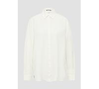 QS Damen 2162736 Bluse Langarm Leinen, Ecru, 42