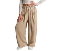 Lange Hose für Mädchen, Baumwolle, weit geschnitten, Flanell, weich, elastisch, hohe Taille, Jogginghose, Sweatpants für Teenager, Kinder, gerade, warm, einfarbig, Schuluniform, athletische Hose