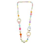 Lange Kette "Autumn", Damen, Gr. onesize, PTFE-Kunststoff, bunt (pastell), COLLEZIONE ALESSANDRO, Basic, Halsketten, Perlen in verschiedenem Finish (33565536-0) pastell