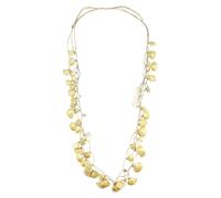 Lange Kette "Blossom", Damen, Gr. onesize, Zamak, gold, COLLEZIONE ALESSANDRO, Basic, Halsketten, aus vielen kleinen Muscheln gefädelt (76723032-0) gold