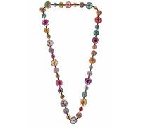 Lange Kette "Button", Damen, Gr. onesize, Baumwolle, bunt (multi), COLLEZIONE ALESSANDRO, Basic, Halsketten, mit Garn umwickelte Holzscheiben (34656442-0) multi