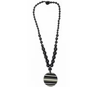 Lange Kette "Carolin", Damen, Gr. onesize, Holz, schwarz, COLLEZIONE ALESSANDRO, Basic, Halsketten, aus Holzperlen gefädelt (92211650-0) schwarz