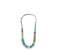 Lange Kette "Clara", Damen, Gr. onesize, Holz, grün, COLLEZIONE ALESSANDRO, Basic, Halsketten, mit verschieden farbigen Holzscheiben (22621564-0) grün