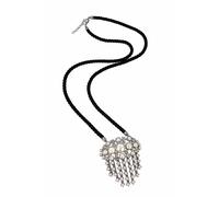 Lange Kette "Corinna", Damen, Gr. onesize, Kunstfaser, schwarz, COLLEZIONE ALESSANDRO, Halsketten, mit Swarovski Steinen (87441010-0) schwarz