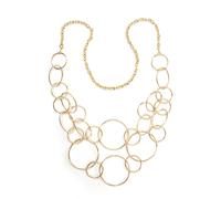 collezione alessandro Lange Kette Eliza mit unterschiedlichen Ringen