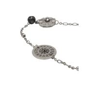 Lange Kette FIRETTI "Figaro Blume", grau (metallfarben), Halsketten, Damen, Metall, L: 92 B: 3mm, B:3mm (27280622-0) metallfarben