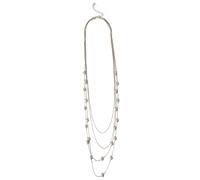 Lange Kette FIRETTI "Kugeln, 4-reihig", grau (metallfarben), Halsketten, Damen, Metall, L: 73, Lange Kette (97185461-0)