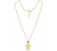 Lange Kette "Hulda", Damen, Gr. onesize, Metall, gold, COLLEZIONE ALESSANDRO, Basic, Halsketten, lange goldfarbige Gliederkette mit Perlen (82825018-0) gold