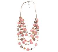 Lange Kette "Jenny", Damen, Gr. onesize, Zamak, rosa, COLLEZIONE ALESSANDRO, Basic, Halsketten, mit Muschelplättchen (29090545-0) rosa