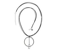 Lange Kette "Karina", Damen, Gr. onesize, Metall, schwarz, COLLEZIONE ALESSANDRO, Basic, Halsketten, mit rundem Anhänger im Antik Look (26021940-0) schwarz