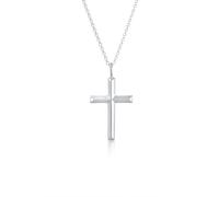 Kuzzoi Silberkette »Herren mit Kreuz Oxidiert Massiv 925 Silber«, Kreuz