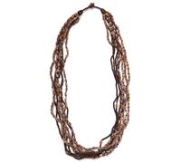 Lange Kette "Larina", Damen, Gr. onesize, Zamak, braun, COLLEZIONE ALESSANDRO, Basic, Halsketten, mit vielen kleinen Muscheln (66731205-0) braun