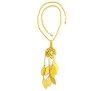 Lange Kette "Nanni", Damen, Gr. onesize, Holz, gelb, COLLEZIONE ALESSANDRO, Basic, Halsketten, Behang aus Holzperlen und -elementen (32009517-0) gelb