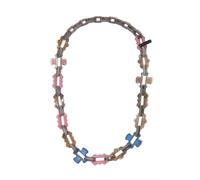 Lange Kette "Nena", Damen, Gr. onesize, PTFE-Kunststoff, grau, COLLEZIONE ALESSANDRO, Basic, Halsketten, mit unterschiedlichen Kunstharzelementen (49691526-0) grau