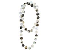 Lange Kette "Nizza", Damen, Gr. onesize, Zamak, beige, COLLEZIONE ALESSANDRO, Basic, Halsketten, aus echten Muschelplättchen (49013655-0) beige