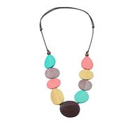 Lange Kette "Quezon", Damen, Gr. onesize, Holz, bunt (multi), COLLEZIONE ALESSANDRO, Basic, Halsketten, aus echtem Holz (83698403-0) multi