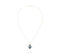 Lange Kette S.OLIVER "Stone", grün (gelbgoldfarben, grün), Halsketten, Damen, Edelstahl, L: 80 B: 2mm, mit Amazonit, Moosachat oder Rosenquarz, B:2mm (37199868-0) gelbgoldfarben, grün