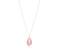 Lange Kette S.OLIVER "Stone", rosa (roségoldfarben, rosa), Halsketten, Damen, Edelstahl, L: 80 B: 2mm, mit Amazonit, Moosachat oder Rosenquarz, B:2mm (31132128-0) roségoldfarben, rosa
