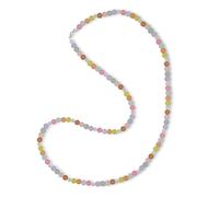 Lange Kette STEUER "Modekette bunt pastell aus Perlen", bunt, Halsketten, Damen, 86,5cm, Metall, L: 86,5 B: 7,8mm, matt, Lange Kette, B:7,8mm (86679966-0)