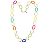 Lange Kette "Summer Vibes", Damen, Gr. onesize, Metall, bunt (multi), COLLEZIONE ALESSANDRO, Basic, Halsketten, bunte Gliederkette (65066827-0) multi