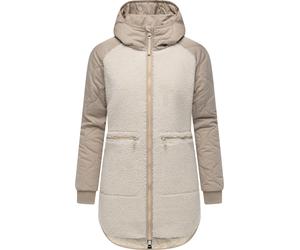 Lange Plüschjacke mit Kapuze "Longeddy" Ecru025 S