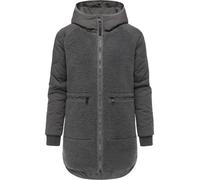 Lange Plüschjacke mit Kapuze "Longeddy" Stone Grey25 M