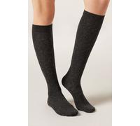 Lange Socken Mit Kaschmir Und Glitzer Schwarz TU