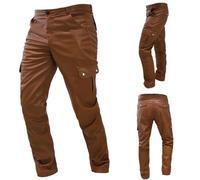 Lange Sport Hose Herren Vintage Lederhose aus PU Leder Cargo Hose Freizeithose Herren Cargohose Slim Fit Trainingshose Cargo-Hose für Männer Straight Leg Trekkinghose Arbeitshosen Streetwear