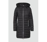 Lange Steppjacke mit abnehmbarer Kapuze 36 schwarz 2119430.9999.36