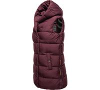 Lange Steppweste mit Kapuze "Madilynaa" Wine S