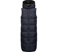 Steppweste MARIKOO "Sayorii" Gr. S, blau (navy) Damen Westen Steppwesten Kapuze mit breitem Kordelzug (11104007-S)