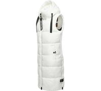Navahoo Damen ärmellose Lange Outdoorweste warme Winterjacke Schnuffelchen Offwhite Gr. 3XL