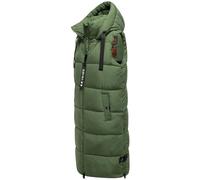 Lange Steppweste mit Kapuze "Schnuffelchen" Pine Olive L
