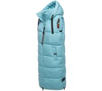 Steppweste NAVAHOO "Schnuffelchen", Damen, Gr. L (40), blau (aquablau), Oberstoff: 100% Polyester; Futter: 100% Polyester; Wattierung: 100% Polyester, modisch, gerade knielang, hoch geschlossener Auss