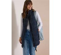 Steppweste CECIL, Damen, Gr. XL (44), blau (schwarz navy blau), Stoff, Oberstoff: 100% Polyester. Futter: 100% Polyester. Füllung: 100% Polyester, unifarben, comfort fit ca. Mitte Oberschenkel, ohne A