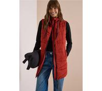 Steppweste CECIL, Damen, Gr. XS (36), rot (light russet rot), Stoff, Oberstoff: 100% Polyester. Futter: 100% Polyester. Füllung: 100% Polyester, unifarben, comfort fit ca. Mitte Oberschenkel, ohne Aus