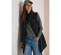 Steppweste CECIL, Damen, Gr. M (40), schwarz, Stoff, Oberstoff: 100% Polyester. Futter: 100% Polyester. Füllung: 100% Polyester, unifarben, comfort fit ca. Mitte Oberschenkel, ohne Ausschnitt, Westen